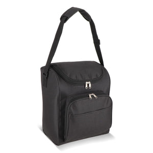 Borsa termica R-PET 600D 26 x 19 x 34 cm 13L Nero - personalizzabile con logo