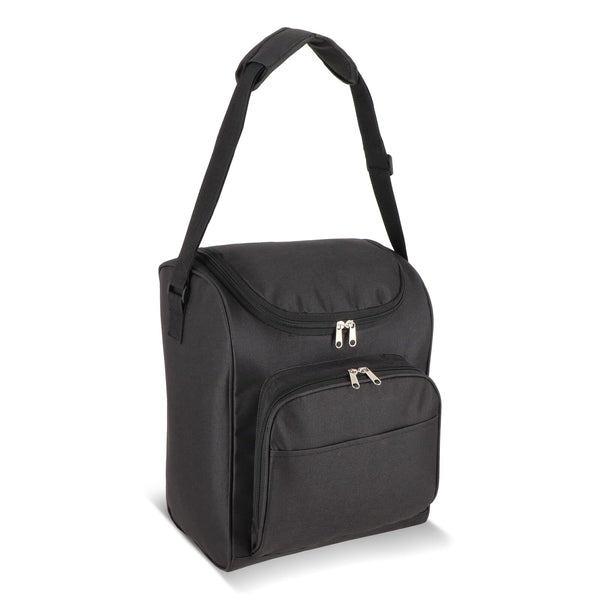 Borsa termica R-PET 600D 26 x 19 x 34 cm 13L Nero - personalizzabile con logo