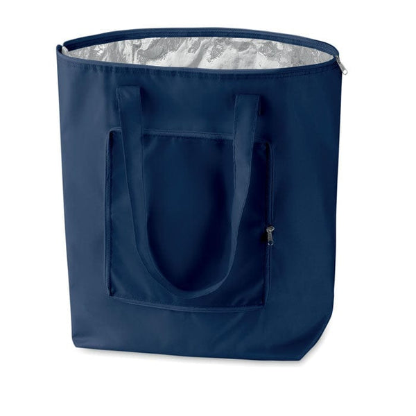 Borsa termica ripiegabile blu - personalizzabile con logo