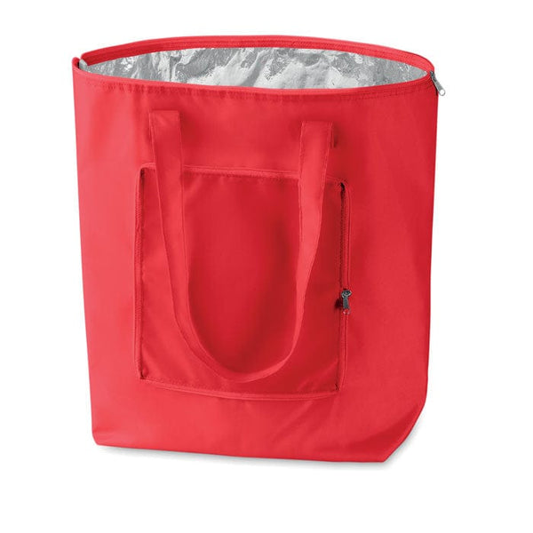 Borsa termica ripiegabile rosso - personalizzabile con logo