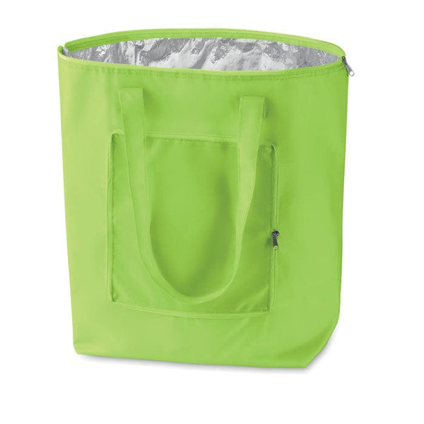 Borsa termica ripiegabile verde calce - personalizzabile con logo