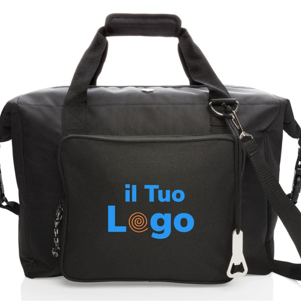 Borsa termica Swiss Peak XXL nero - personalizzabile con logo
