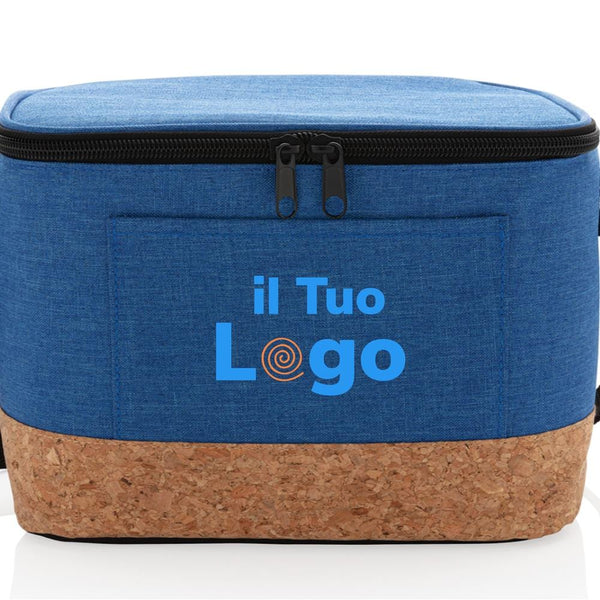 Borsa termica two tone con dettagli in sughero - personalizzabile con logo