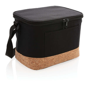 Borsa termica two tone con dettagli in sughero nero - personalizzabile con logo