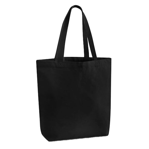 Borsa Tote in canvas pesante nero - personalizzabile con logo