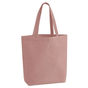 Borsa Tote in canvas pesante rosa - personalizzabile con logo