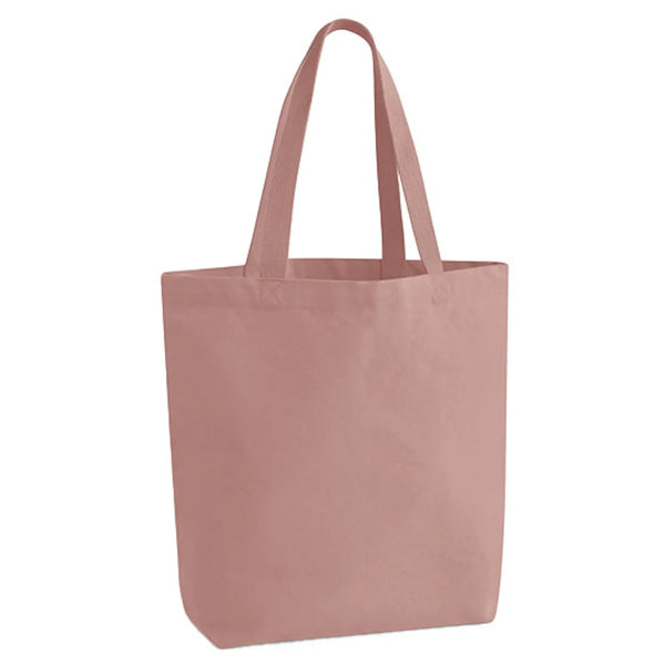 Borsa Tote in canvas pesante rosa - personalizzabile con logo