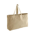 Borsa tote oversize tinte tenui beige - personalizzabile con logo