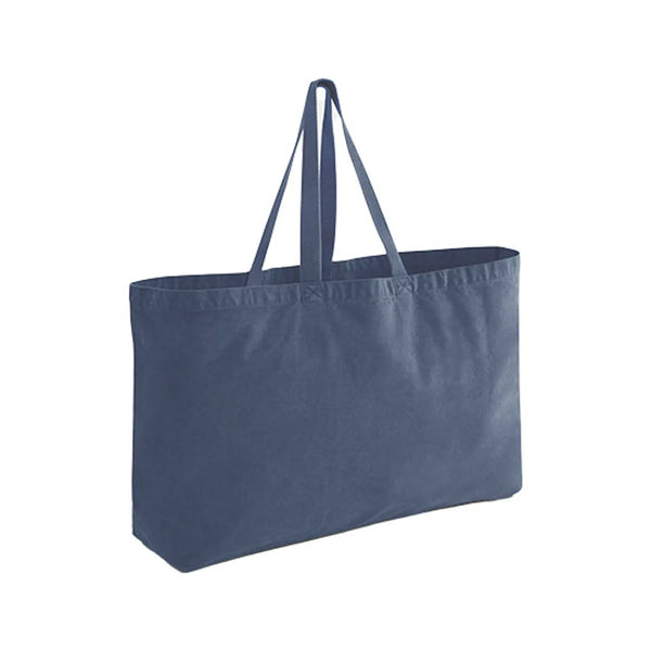 Borsa tote oversize tinte tenui blu - personalizzabile con logo
