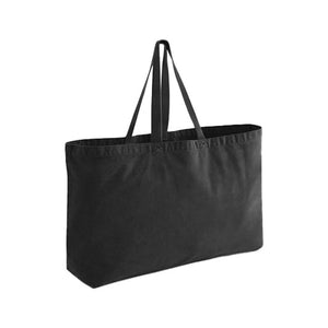 Borsa tote oversize tinte tenui nero - personalizzabile con logo