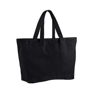 Borsa Tote Oversized Heavy Duty Canvas nero - personalizzabile con logo