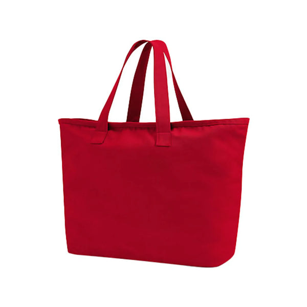 Borsa Tote Oversized Heavy Duty Canvas rosso - personalizzabile con logo