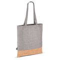Borsa tote R-PET e sughero 35 x 40 cm Grigio - personalizzabile con logo
