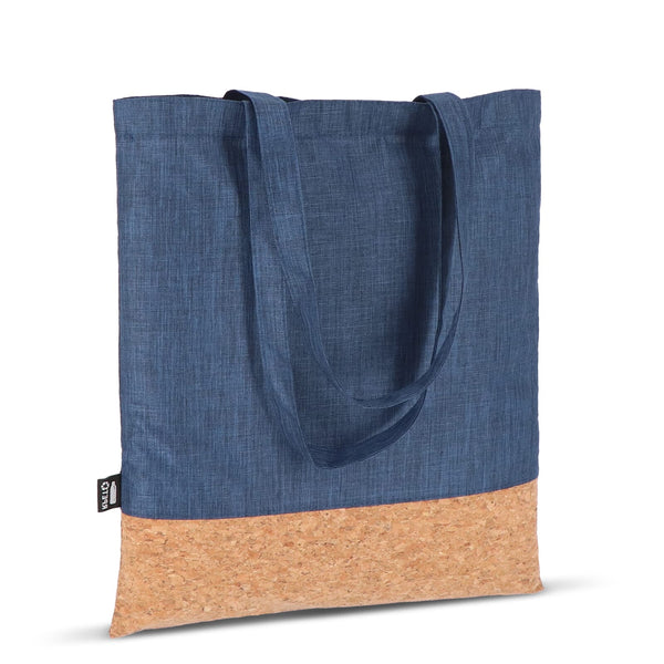 Borsa tote R-PET e sughero 35 x 40 cm - personalizzabile con logo
