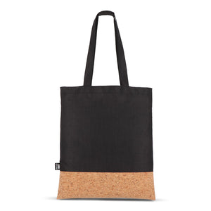 Borsa tote R-PET e sughero 35 x 40 cm - personalizzabile con logo