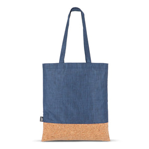 Borsa tote R-PET e sughero 35 x 40 cm - personalizzabile con logo