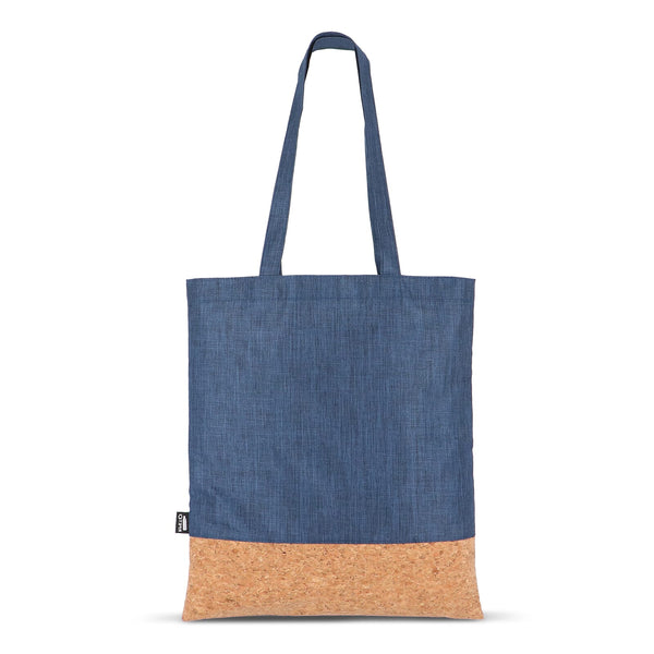 Borsa tote R-PET e sughero 35 x 40 cm - personalizzabile con logo