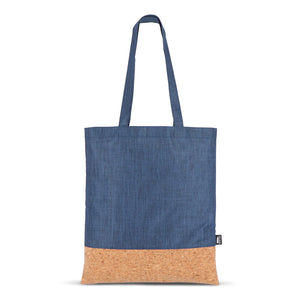 Borsa tote R-PET e sughero 35 x 40 cm - personalizzabile con logo