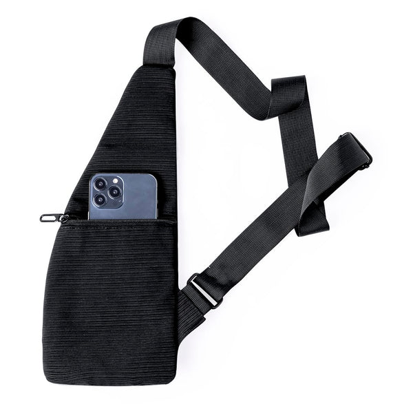 Borsa Tracolla Fadaok nero - personalizzabile con logo
