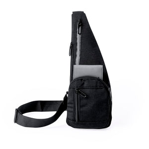 Borsa Tracolla Fadaok nero - personalizzabile con logo