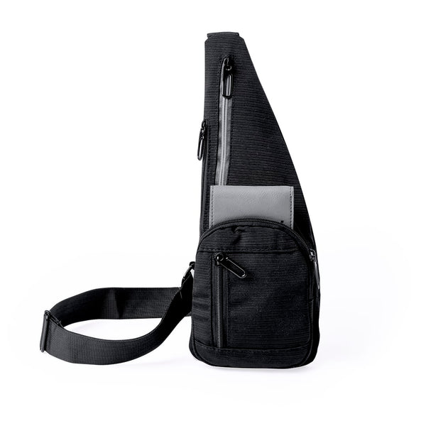 Borsa Tracolla Fadaok nero - personalizzabile con logo