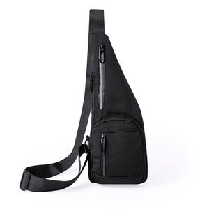 Borsa Tracolla Fadaok nero - personalizzabile con logo