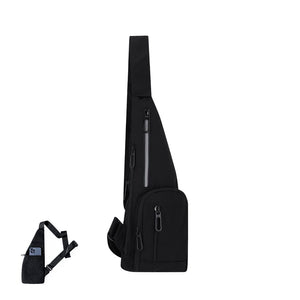 Borsa Tracolla Fadaok nero - personalizzabile con logo