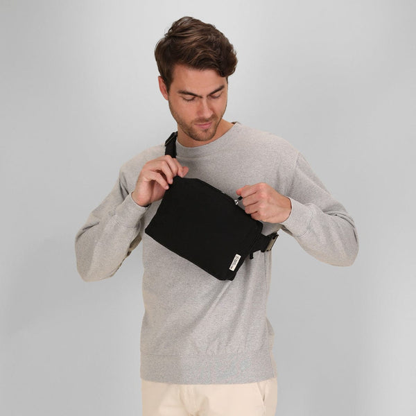 Borsa Tracolla Marsupio Koban nero - personalizzabile con logo