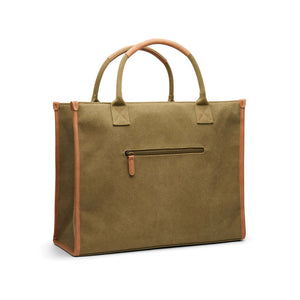 Borsa ufficio VINGA Bosler in canvas riciclato RCS verde - personalizzabile con logo