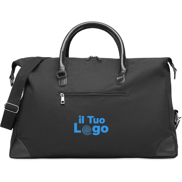 Borsa viaggio in tela 340gr Nero - personalizzabile con logo