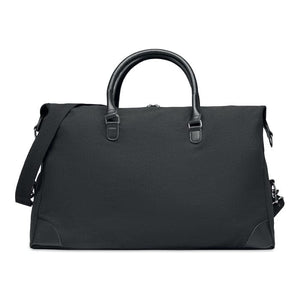 Borsa viaggio in tela 340gr Nero - personalizzabile con logo