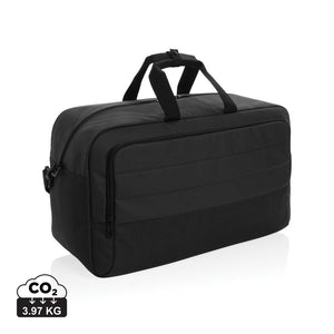 Borsa weekend Armond in RPET AWARE™ nero - personalizzabile con logo