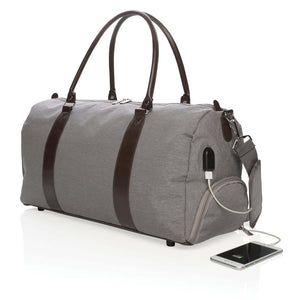 Borsa weekend con uscita USB - personalizzabile con logo