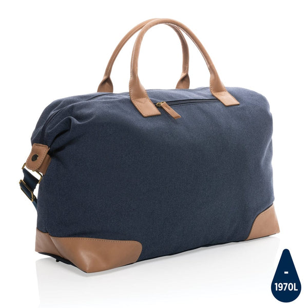 Borsa weekend in rcanvas 16 once Impact AWARE™ blu - personalizzabile con logo