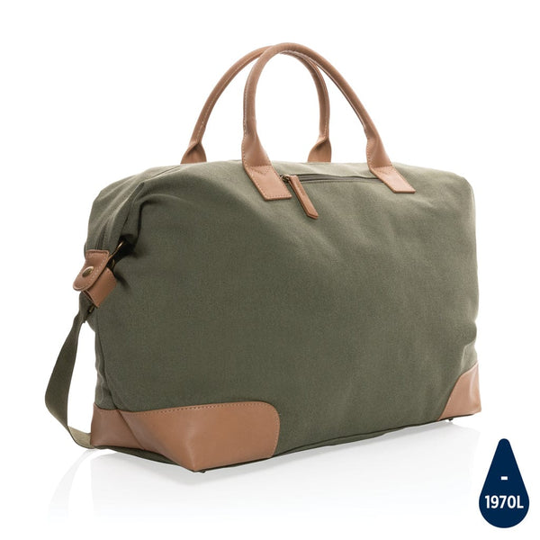 Borsa weekend in rcanvas 16 once Impact AWARE™ verde - personalizzabile con logo