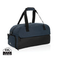 Borsa weekend Kazu in RPET AWARE™ blu - personalizzabile con logo