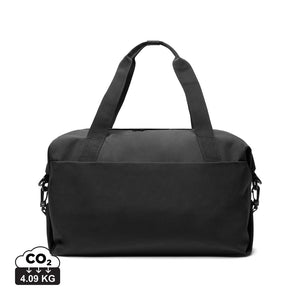 Borsa weekend KENTO URBAN in nylon riciclato RCS nero - personalizzabile con logo
