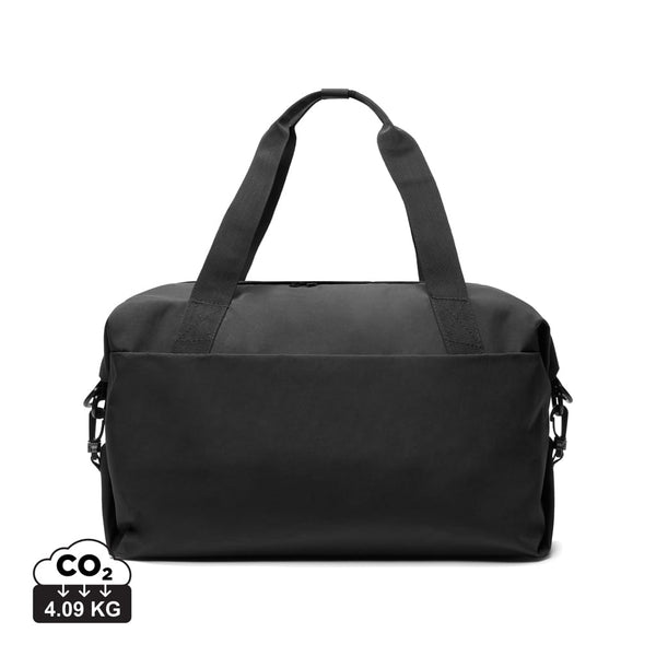 Borsa weekend KENTO URBAN in nylon riciclato RCS nero - personalizzabile con logo
