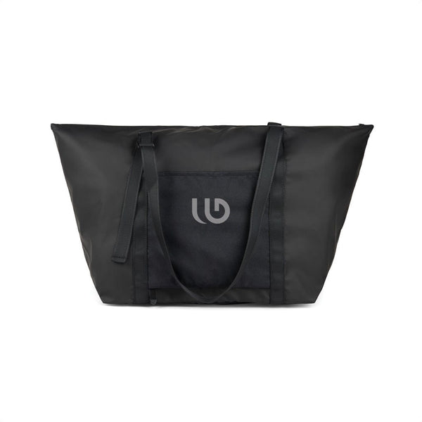 Borsa weekend VINGA Livorno in poliesere riciclato GRS nero - personalizzabile con logo