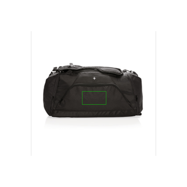 Borsa zaino RFID Swiss Peak nero - personalizzabile con logo