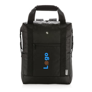 Borsa/zaino termica XXL Swiss Peak senza PVC nero - personalizzabile con logo