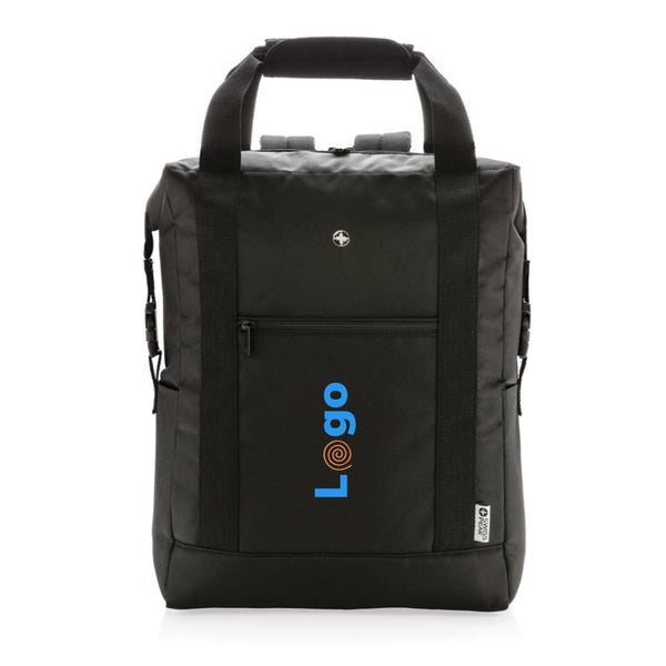 Borsa/zaino termica XXL Swiss Peak senza PVC nero - personalizzabile con logo