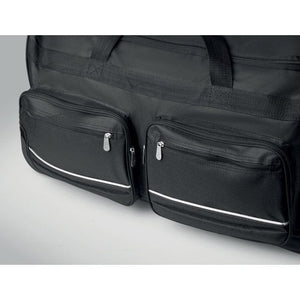 Borsone e trolley 600D RPET Nero - personalizzabile con logo