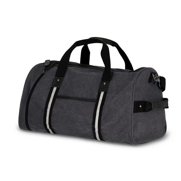Borsone in tela di cotone riciclato Harper Grigio scuro - personalizzabile con logo