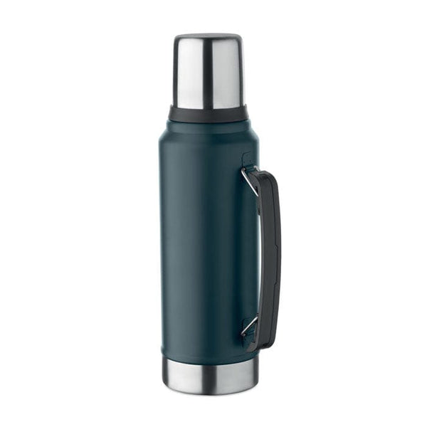 Bottiglia a doppio strato 1L blu navy - personalizzabile con logo