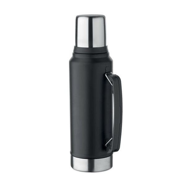 Bottiglia a doppio strato 1L Nero - personalizzabile con logo