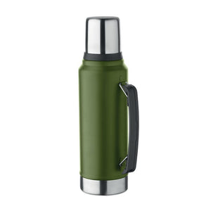 Bottiglia a doppio strato 1L verde - personalizzabile con logo