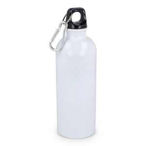 Bottiglia a parete singola in acciaio inossidabile riciclato da 500 ml Bianco - personalizzabile con logo