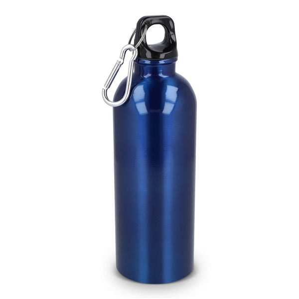 Bottiglia a parete singola in acciaio inossidabile riciclato da 500 ml Blu - personalizzabile con logo