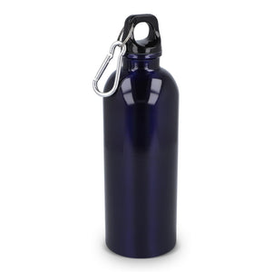 Bottiglia a parete singola in acciaio inossidabile riciclato da 500 ml blu navy - personalizzabile con logo